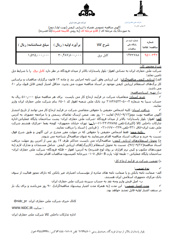 کابل برق