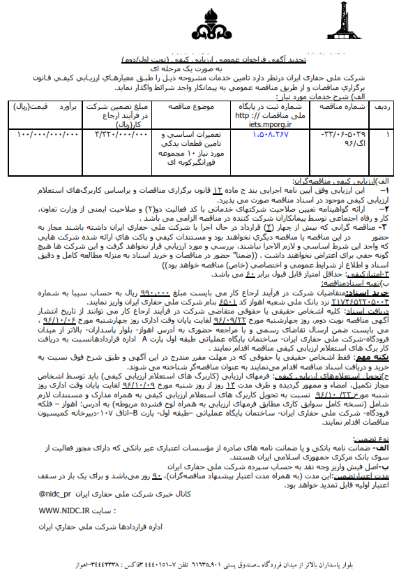تامین قطعات یدکی